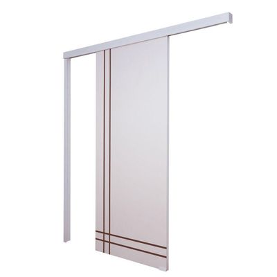 Porta De Correr Branco Prime Frisada F06 210x70
