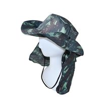 Chapéu De Poliéster Modelo Pescaria Camuflado Com Proteção Para O Pescoço - Glx