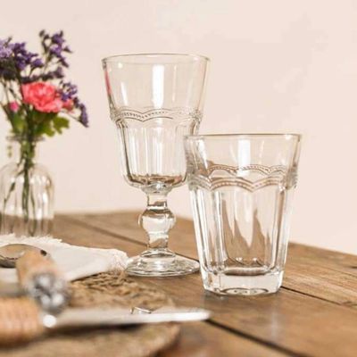 Jogo 2 Taça De Vidro Para água Suco Refrigerante Belle Epoque 225ml Lyor