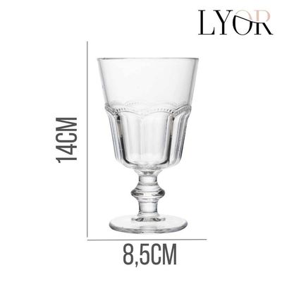 Jogo 2 Taça De Vidro Para água Suco Refrigerante Belle Epoque 225ml Lyor