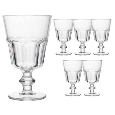 Jogo 6 Taça De Vidro Para água Suco Refrigerante Belle Epoque 225ml Lyor