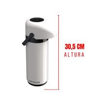 Garrafa Térmica Pressão Verona 1 L Branca - Unitermi