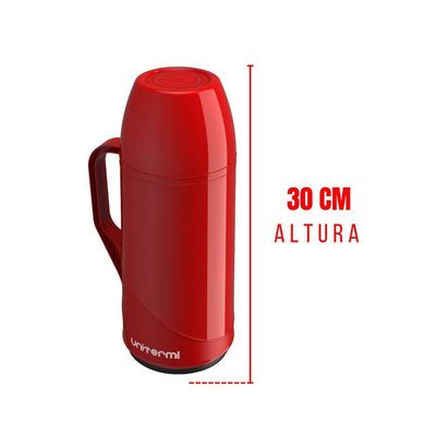 Garrafa Térmica Roma 1 L Vermelha - Unitermi