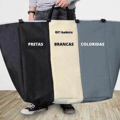 Cesto De Roupas Multiuso Com 3 Compartimentos