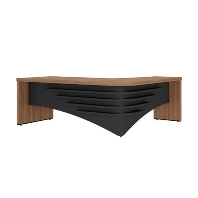 Mesa de Escritório Zamora Lado Esquerdo Nogal e Preto