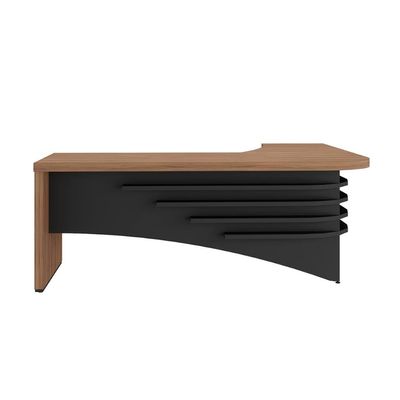 Mesa de Escritório Zamora Lado Esquerdo Nogal e Preto