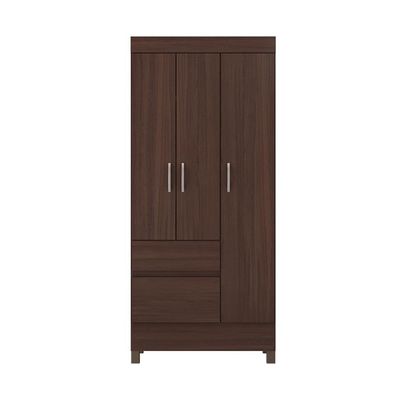 Guarda-Roupa Solteiro Wind 3 Portas 2 Gavetas Café