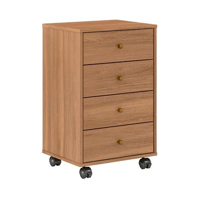 Mesa de Cabeceira Presence 4 Gavetas Amêndoa