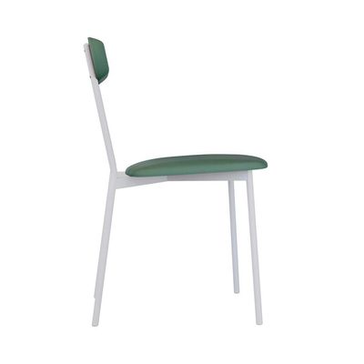Conjunto com 2 Cadeiras Emília Revestimento Sintético Verde e Branco