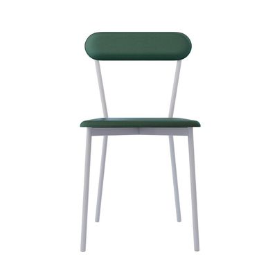 Conjunto com 2 Cadeiras Emília Revestimento Sintético Verde e Branco