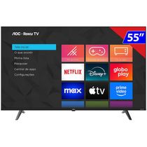 TV 55P AOC LED Roku SMART 4K Wifi - 55U7045/78G