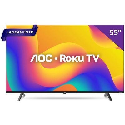 TV 55P AOC LED Roku SMART 4K Wifi - 55U7045/78G