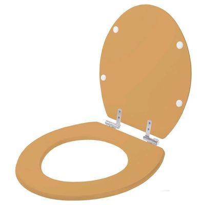 Assento Sanitário Soft Close Convencional Oval Amarelo Terra Para Vaso Celite