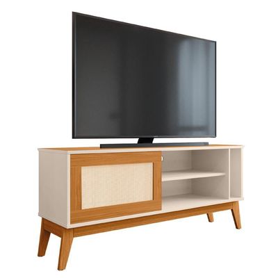 Rack Bancada Para Tv Até 55 Polegada Caribe Edn Off W/natu