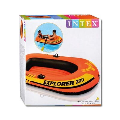 Bote Inflável Explorer 200 Intex 2 Pessoas Até 95kg + Remo + Bomba