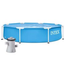 Piscina Estrutural Metal Galvanizado 1.828 Litros Com Bomba Filtrante 110v Intex