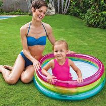 Piscina Inflável Infantil 63 Litros Redonda Arco-íris 86cm Intex