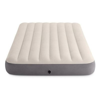 Colchão Inflável Casal Dura Beam Fiber Tech Queen Com Bomba De Encher Intex