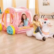 Casinha Carruagem Da Princesa Com Cavalinho Inflável Intex