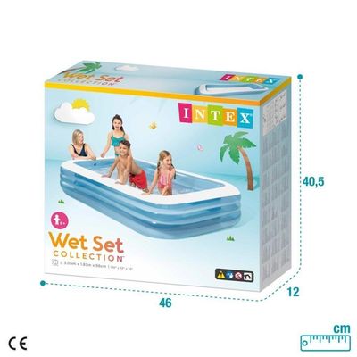 Piscina Inflável 1000 Litros Retangular Com Capa - Intex