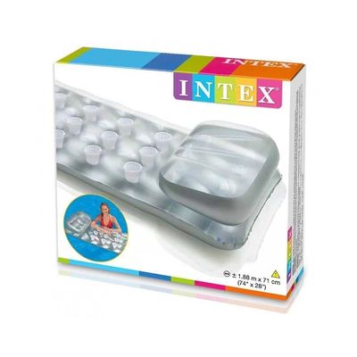Colchão Boia Bronzeador Inflável Com Porta Copos Intex 58894