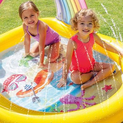 Piscina Inflável Infantil Com Jatos Arco Iris 84 Litros Intex