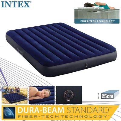 Colchão Inflável Casal Dura Beam Downy + Bomba Elétrica 110v Intex