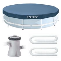 Kit Filtro 2.006 Litros-hora 220v E Capa 366 Estrutural Intex