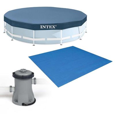 Kit Filtro 1.250 Litros-hora 220v + Capa 305 Estrutural + Forro Intex