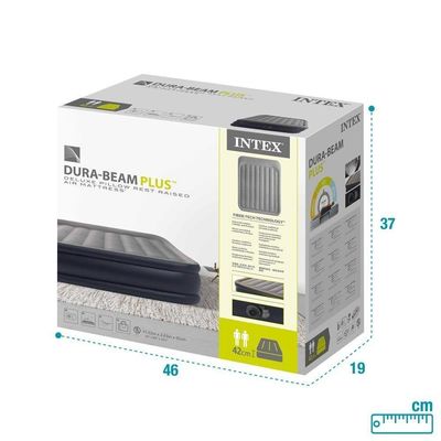 Colchão Inflável Casal Dura Beam Queen Raised 220v Intex