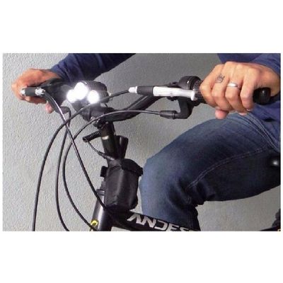 Lanterna Farol de Cabeça para Bike Pesca 3 Led Cree T6 2 Bateria