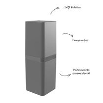 Porta Escovas De Dente Com Tampa - Stolf Cinza