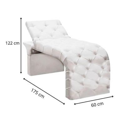 Maca Estofada Estética Cílios Regulável Spa Suede Ana Clara Branco