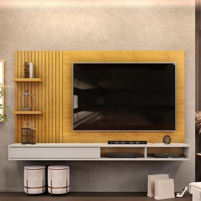 Painel Suspenso Tv 60 Pol 190 Cm Bento Cedro Bali Dj Móveis Cedro Bali