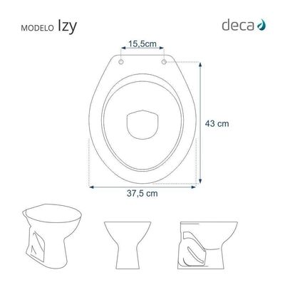 Assento Sanitário Soft Close Izy Verde Malva Para Vaso Deca