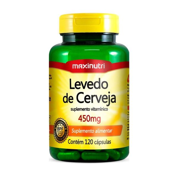 Levedo De Cerveja 450mg Maxinutri 120 Cápsulas