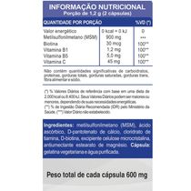 Kit 5 Msm Metil Sufonil Metano + Biotina E Vitamina Unilife 60 Cápsulas