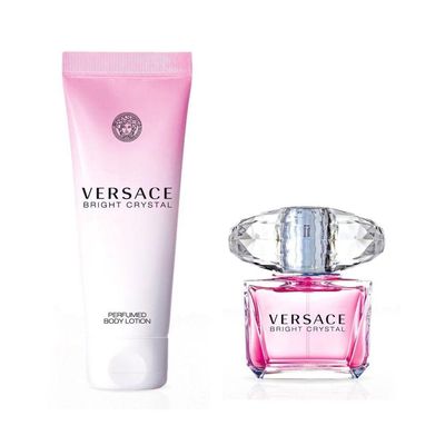 Kit Versace Bright Crystal For Her - Eau De Toilette 50ml + Body Lotion 100ml