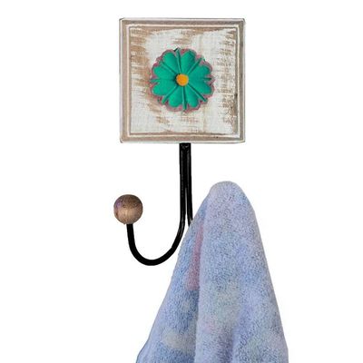 Kit Banheiro Com 2 Toalheiros Duplos + Porta Papel Higiênico + Toalheiro Rustico Artesanal Cor Verde