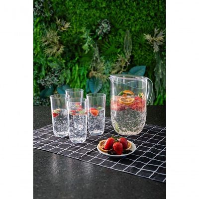 Jarra 2 L Com Tampa Plástico Linha Wave Coza Cristal
