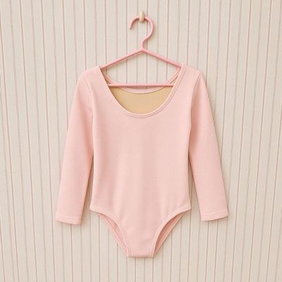 Collant Manga Longa Infantil com Forro Rosa Bailarina Poliamida Tamanho 10 Colombina