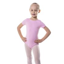 Collant Manga Curta Infantil com Forro Rosa Bailarina Poliamida Tamanho 8 Colombina