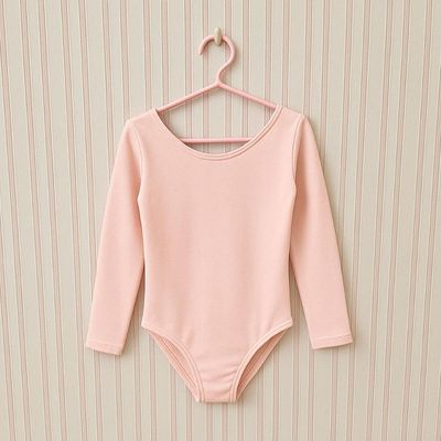 Collant Manga Longa Infantil com Forro Rosa Bailarina Poliamida Tamanho 8 Colombina