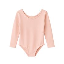 17483775061360 Collant Manga Longa Infantil com Forro Rosa Bailarina Poliamida Tamanho 6 Colombina