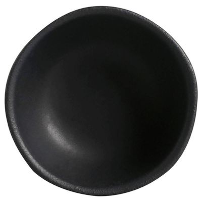 Ramequim 6,5x3cm Orgânico 50ml Preto Matte Cerâmica Molheira Shoyu Porto Brasil