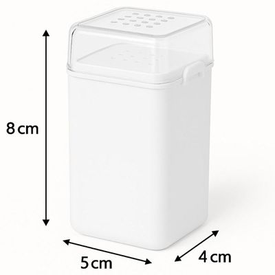 Saleiro 70ml Pimenteiro Branco 5x4x8cm Porta Tempero Plástico Dispenser de Mesa Coza