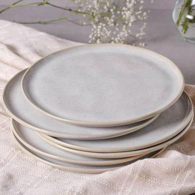 Prato Raso Bio Latte 27cm Porto Brasil Cerâmica Off White Avulso Mesa Jantar