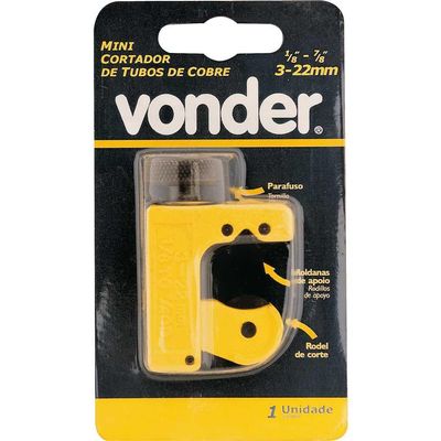 Minicortador de tubos 1/8" a 7/8" para tubos de cobre e alumínio VONDER