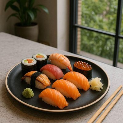 Kit 24 Pratos Melamina 26cm Rasos Preto Wolff Class Sushi Restaurantes Padarias Servir