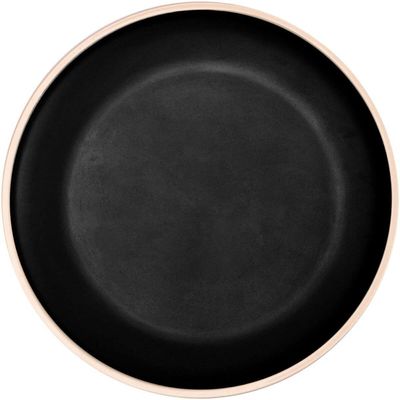 Kit 24 Pratos Melamina 26cm Rasos Preto Wolff Class Sushi Restaurantes Padarias Servir